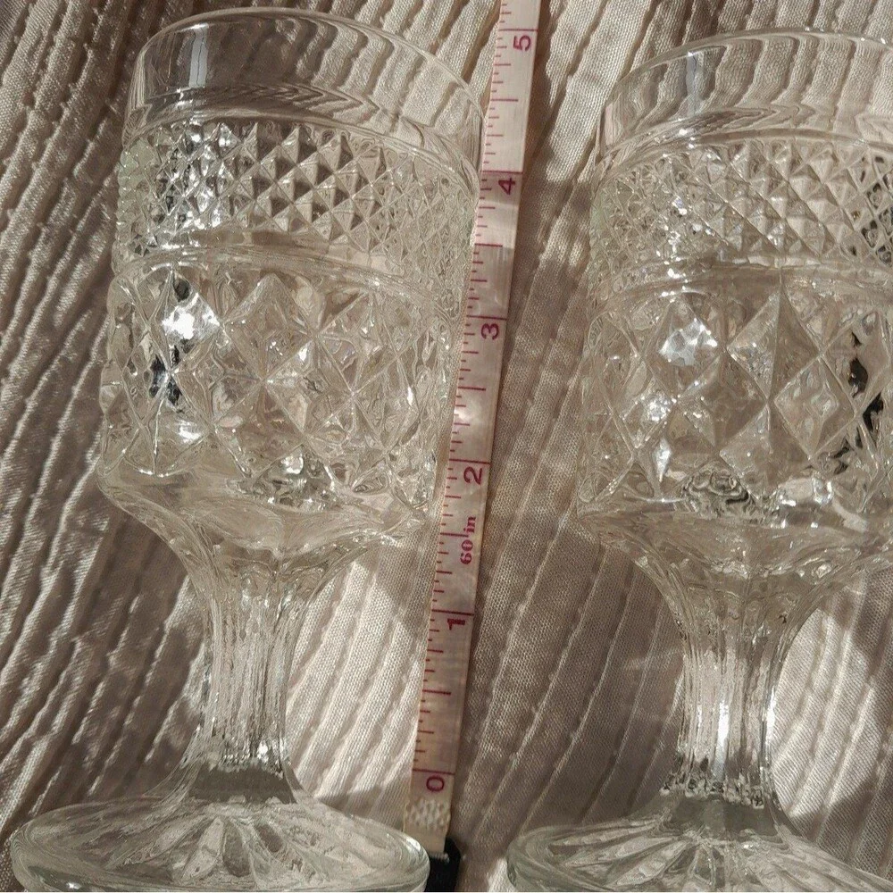 Anchor Hocking Wexford cordial/shot diamond point glasses set of 4